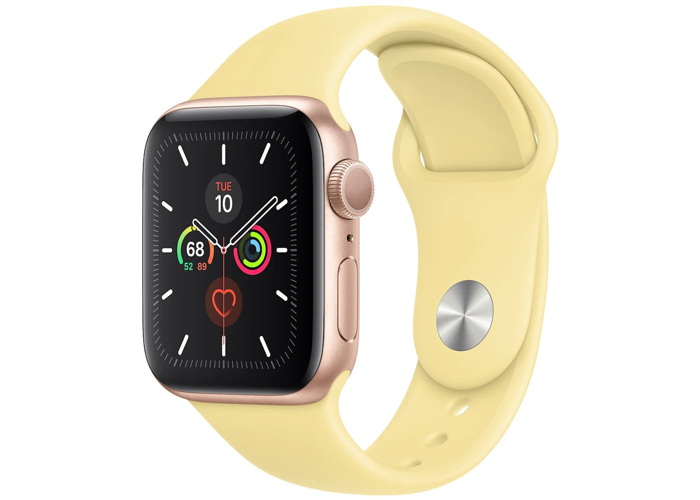 Apple Watch Series 5 GPS 40mm Gold Aluminum with Lemon Cream Sport Band A2092