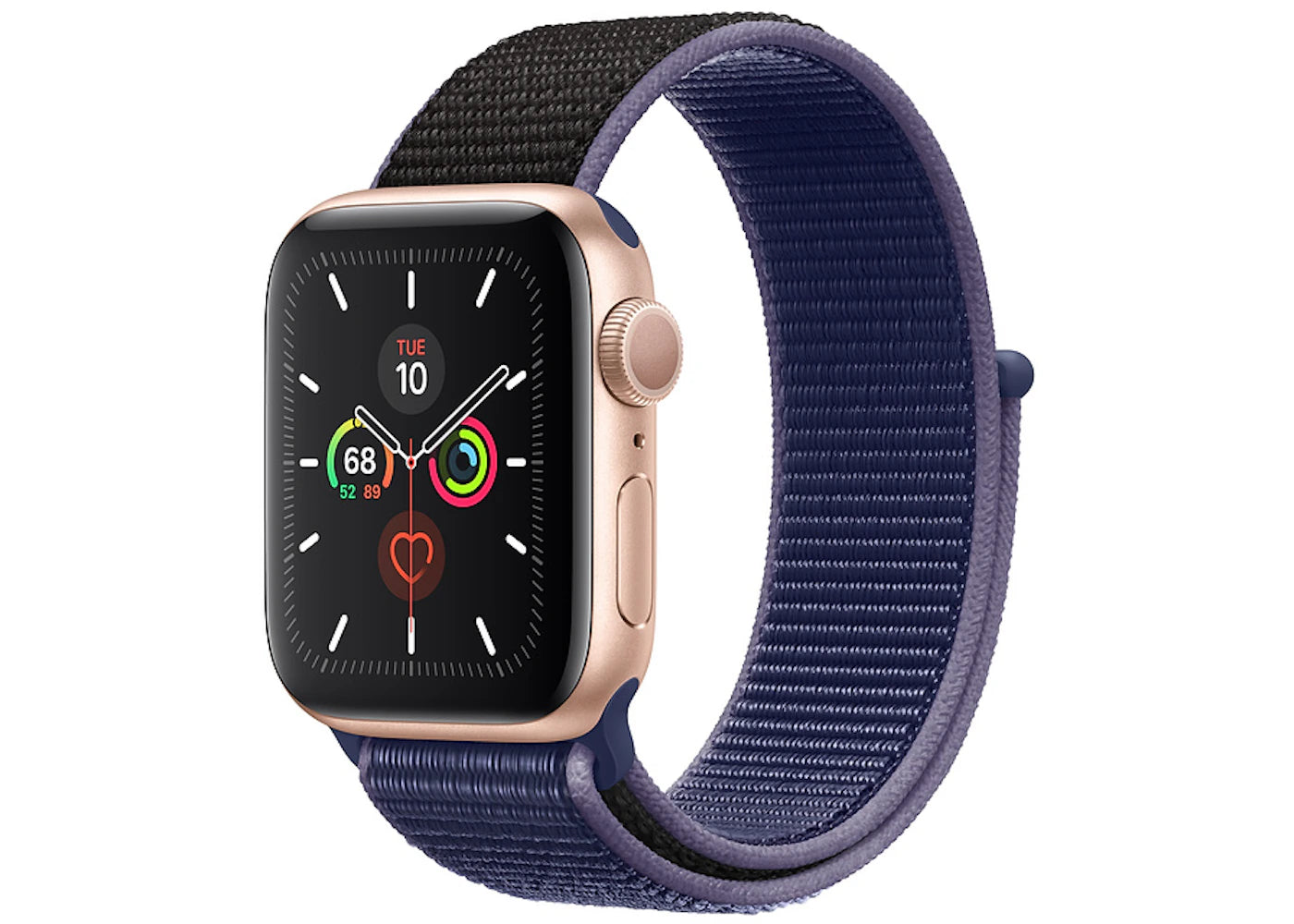 Apple Watch Series 5 GPS 40mm Gold Aluminum with Midnight Blue Sport Loop A2092