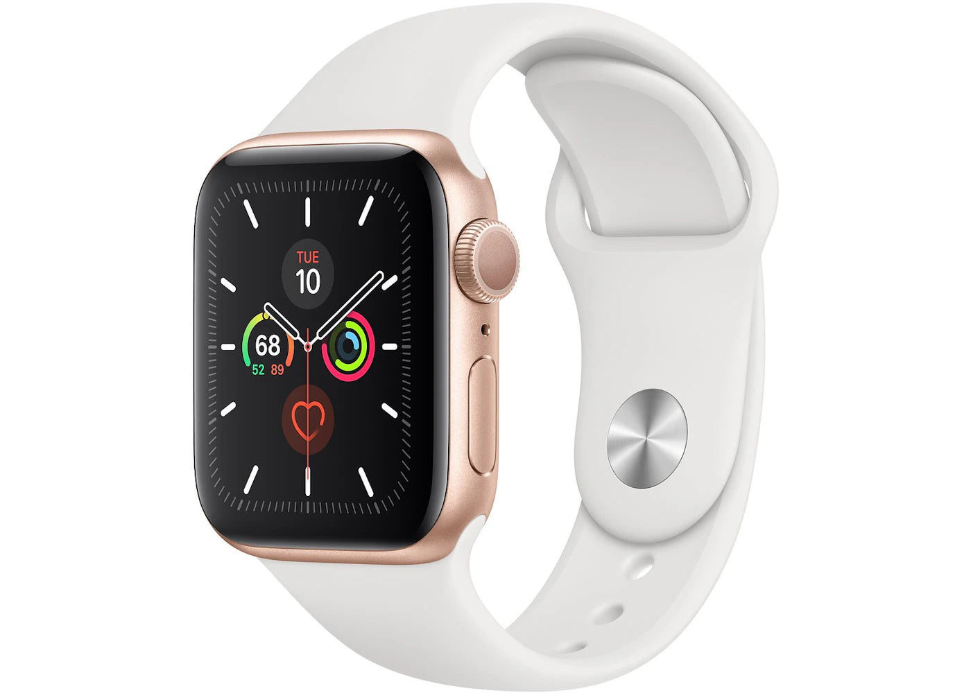 Apple Watch Series 5 GPS 40mm Gold Aluminum with White Sport Band A2092