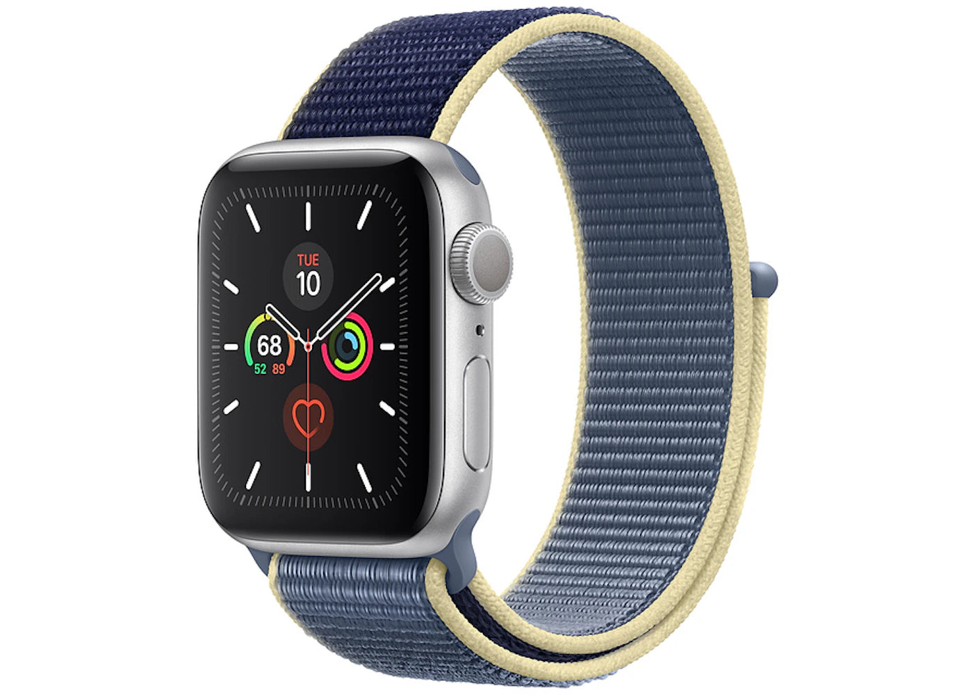Apple Watch Series 5 GPS 40mm Silver Aluminum with Alaskan Blue Sport Loop A2092