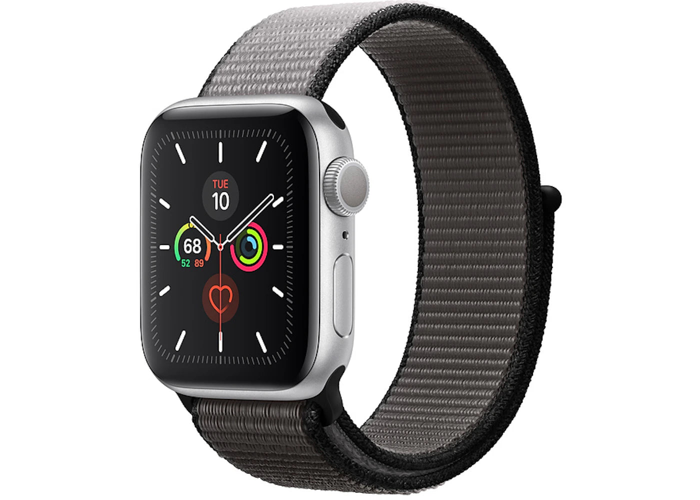 Apple Watch Series 5 GPS 40mm Silver Aluminum with Anchor Gray Sport Loop A2092