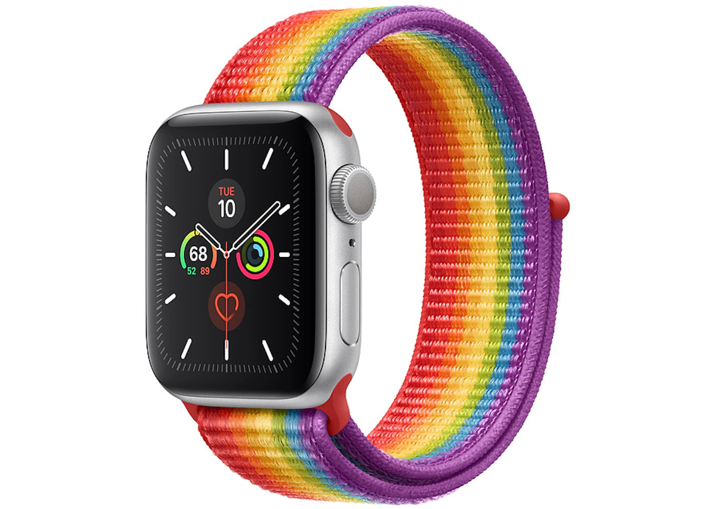 Apple Watch Series 5 GPS 40mm Silver Aluminum with Pride Sport Loop A2092