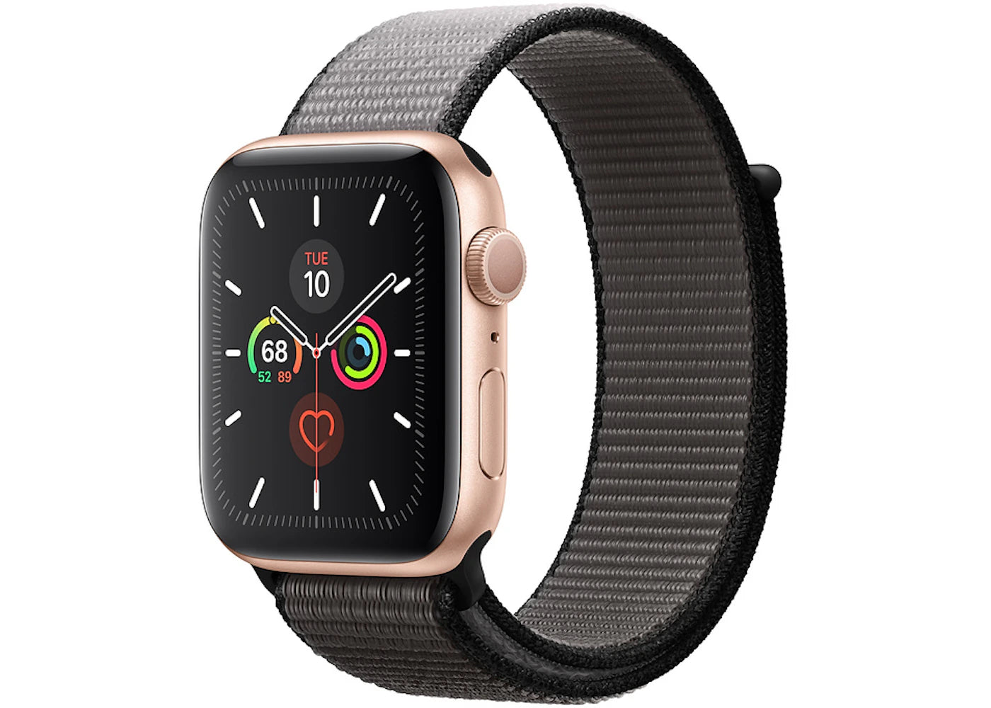 Apple Watch Series 5 GPS 44mm Gold Aluminum with Anchor Gray Sport Loop A2093