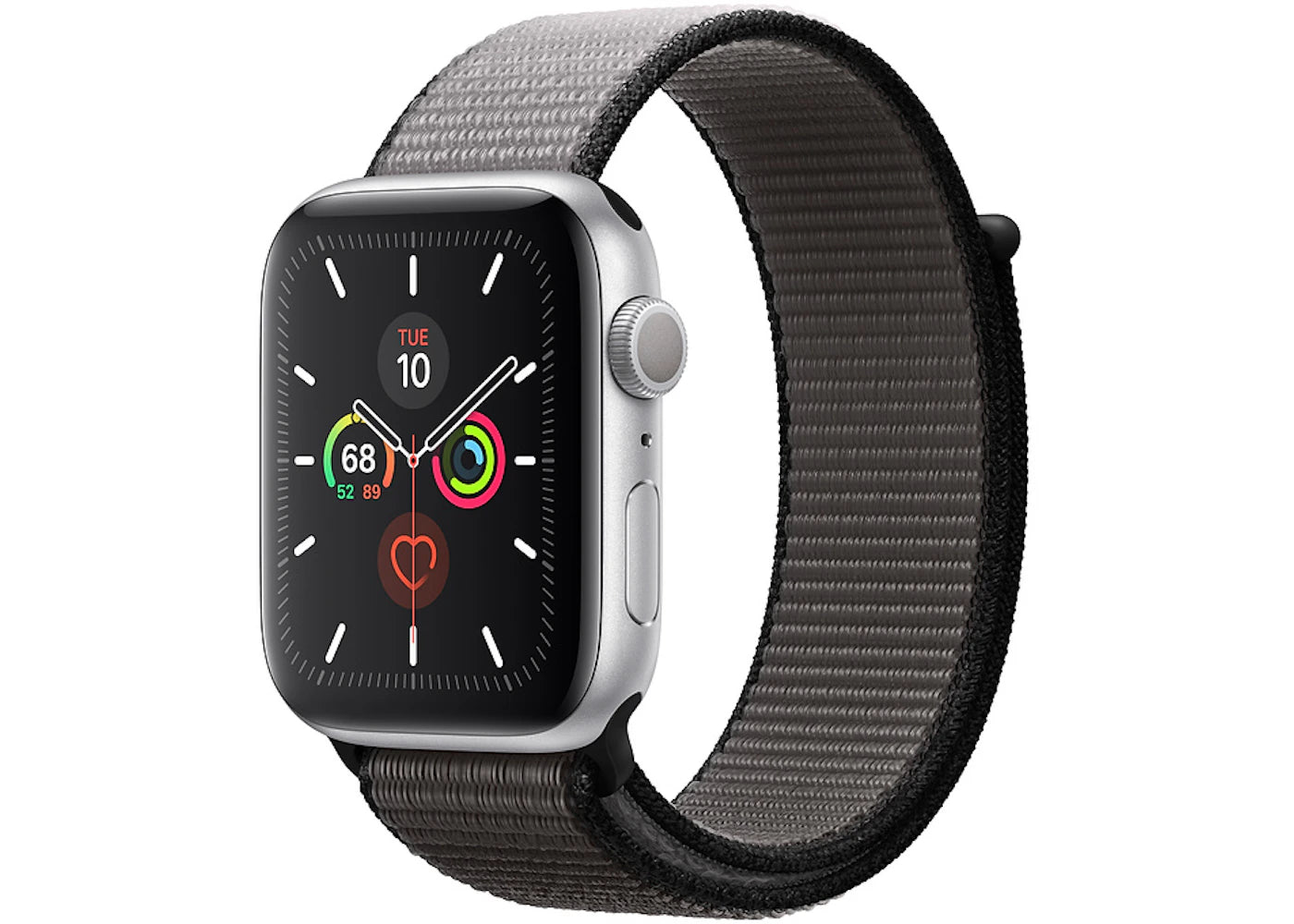 Apple Watch Series 5 GPS 44mm Silver Aluminum with Anchor Gray Sport Loop A2093