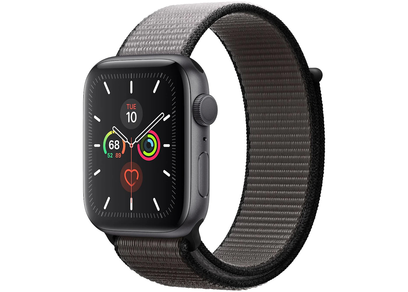 Apple Watch Series 5 GPS 44mm Space Gray Aluminum with Anchor Gray Sport Loop A2093