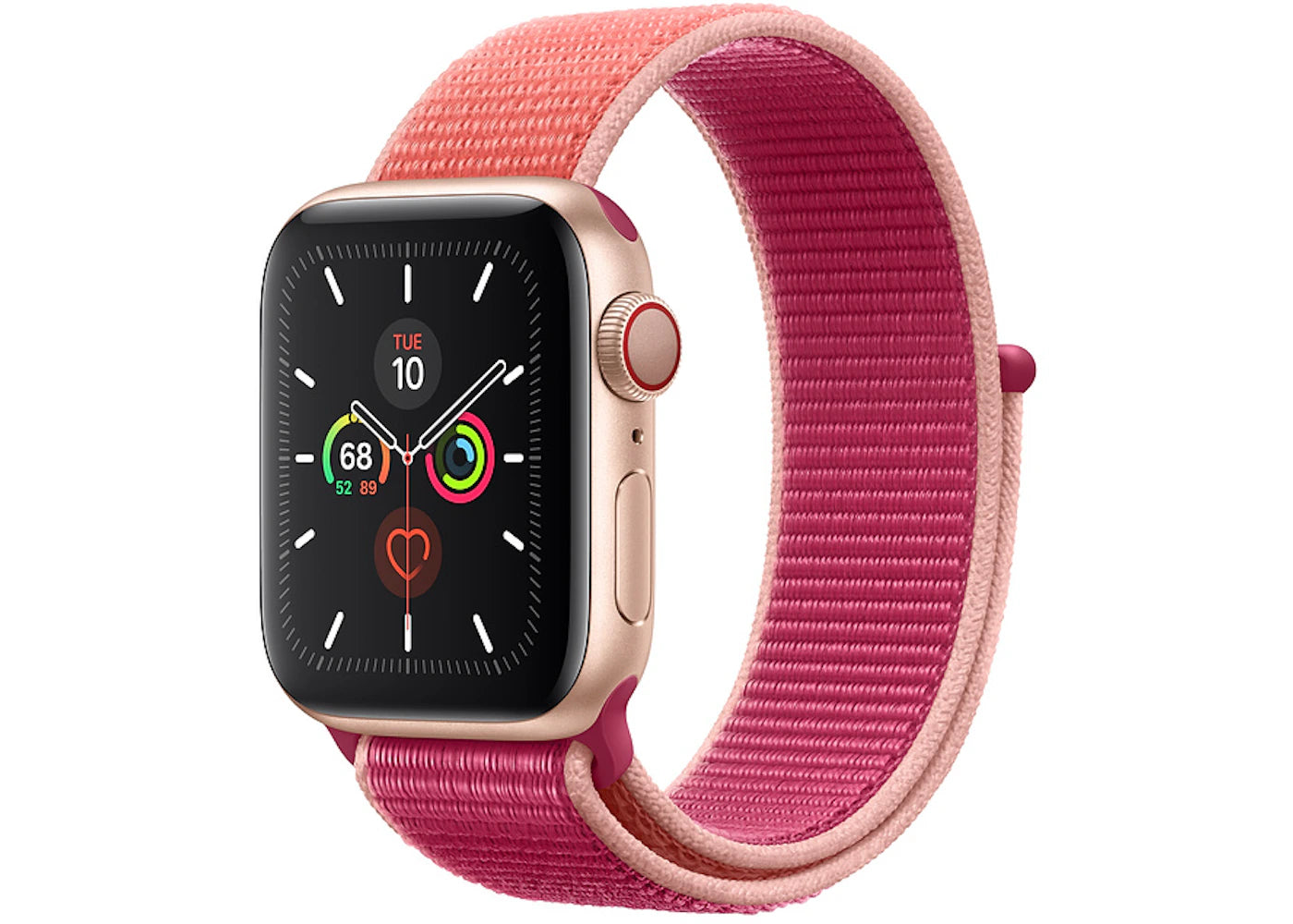 Apple Watch Series 5 GPS + Cellular 40mm Gold Aluminum with Pomegranate Sport Loop A2094