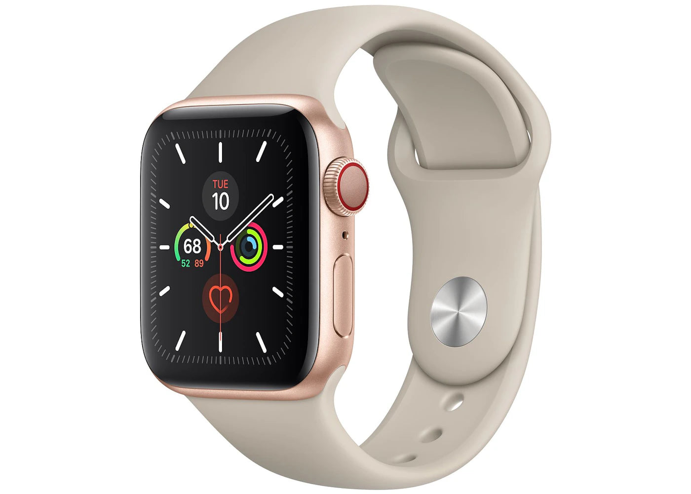 Apple Watch Series 5 GPS + Cellular 40mm Gold Aluminum with Stone Sport Band A2094