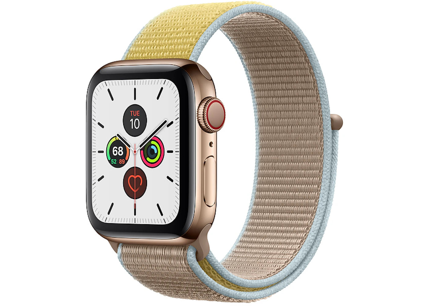Apple Watch Series 5 GPS + Cellular 40mm Gold Stainless Steel with Camel Sport Loop A2094