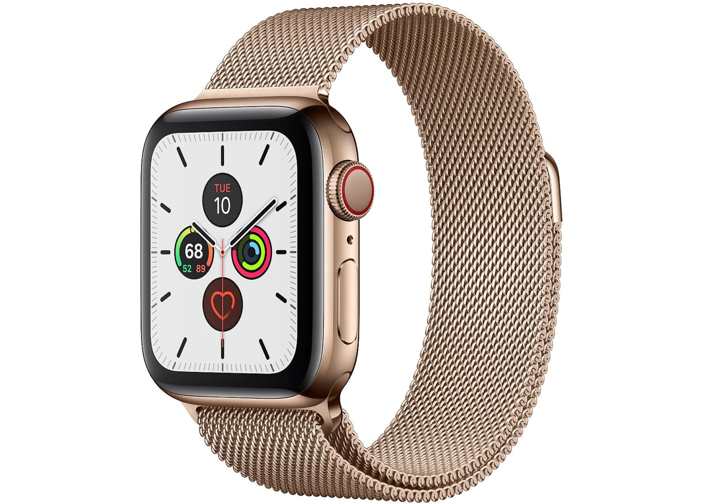 Apple Watch Series 5 GPS + Cellular 40mm Gold Stainless Steel with Gold Milanese Loop A2094