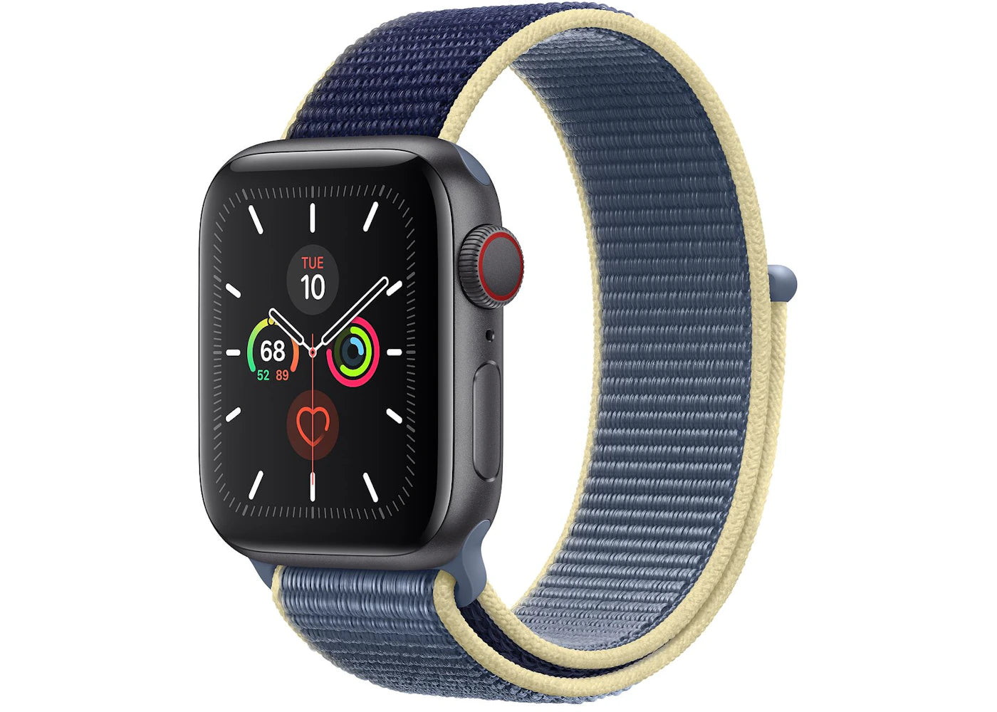 Apple Watch Series 5 GPS + Cellular 40mm Space Gray Aluminum with Alaskan Blue Sport Loop A2094