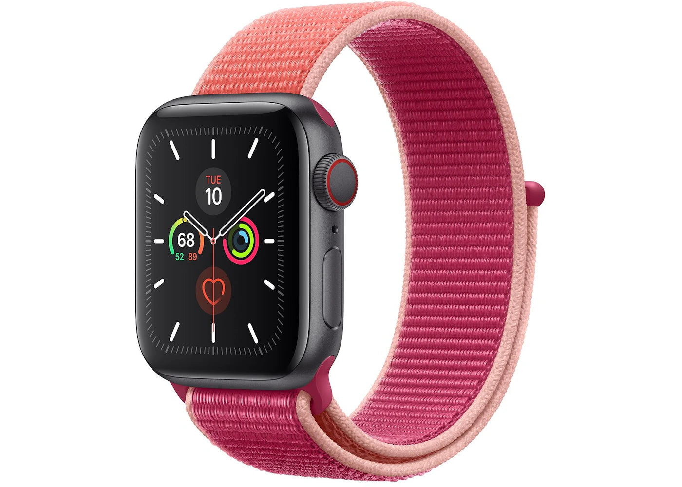 Apple Watch Series 5 GPS + Cellular 40mm Space Gray Aluminum with Pomeganate Sport Loop A2094