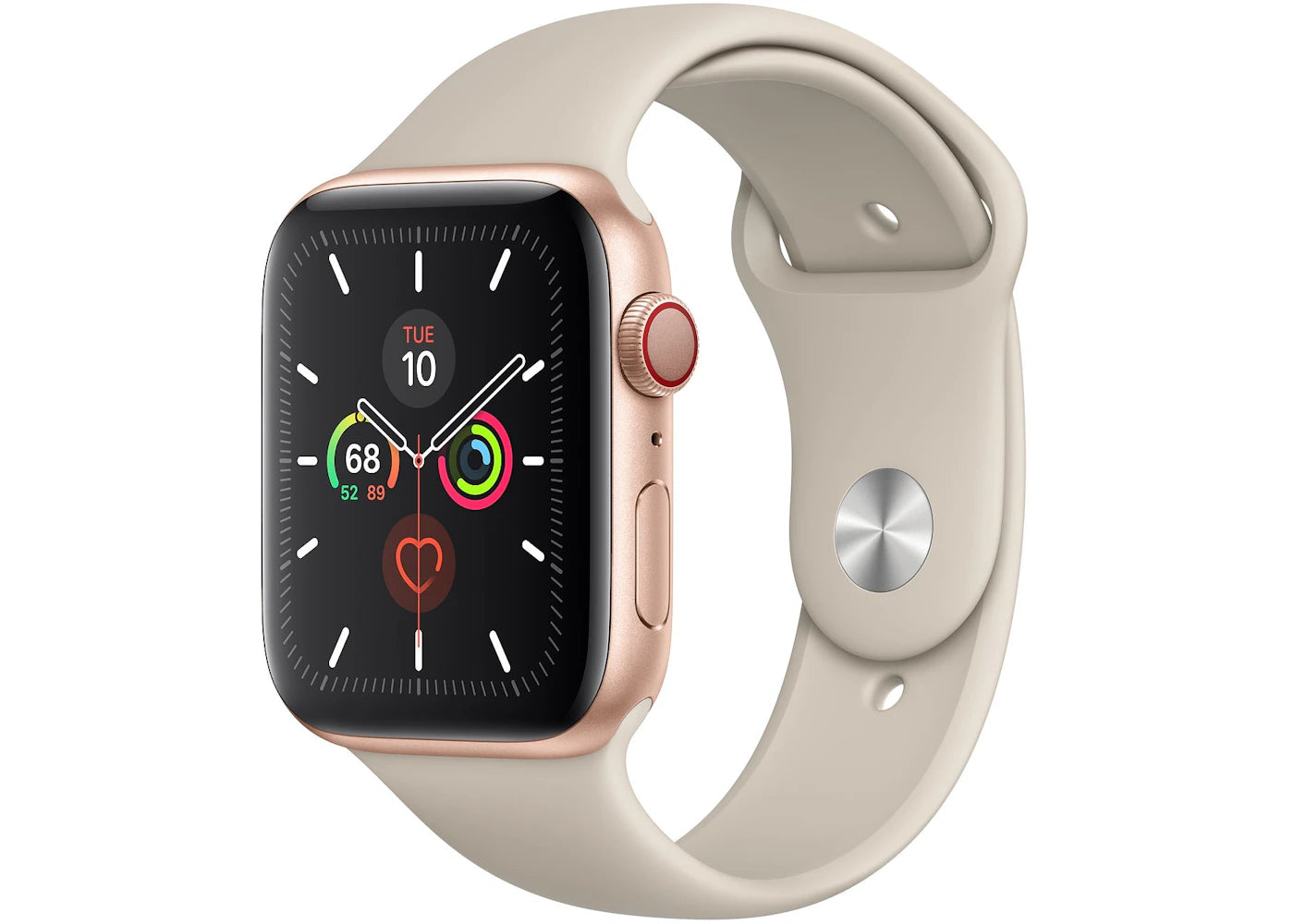 Apple Watch Series 5 GPS + Cellular 44mm Gold Aluminum with Stone Sport Band A2095