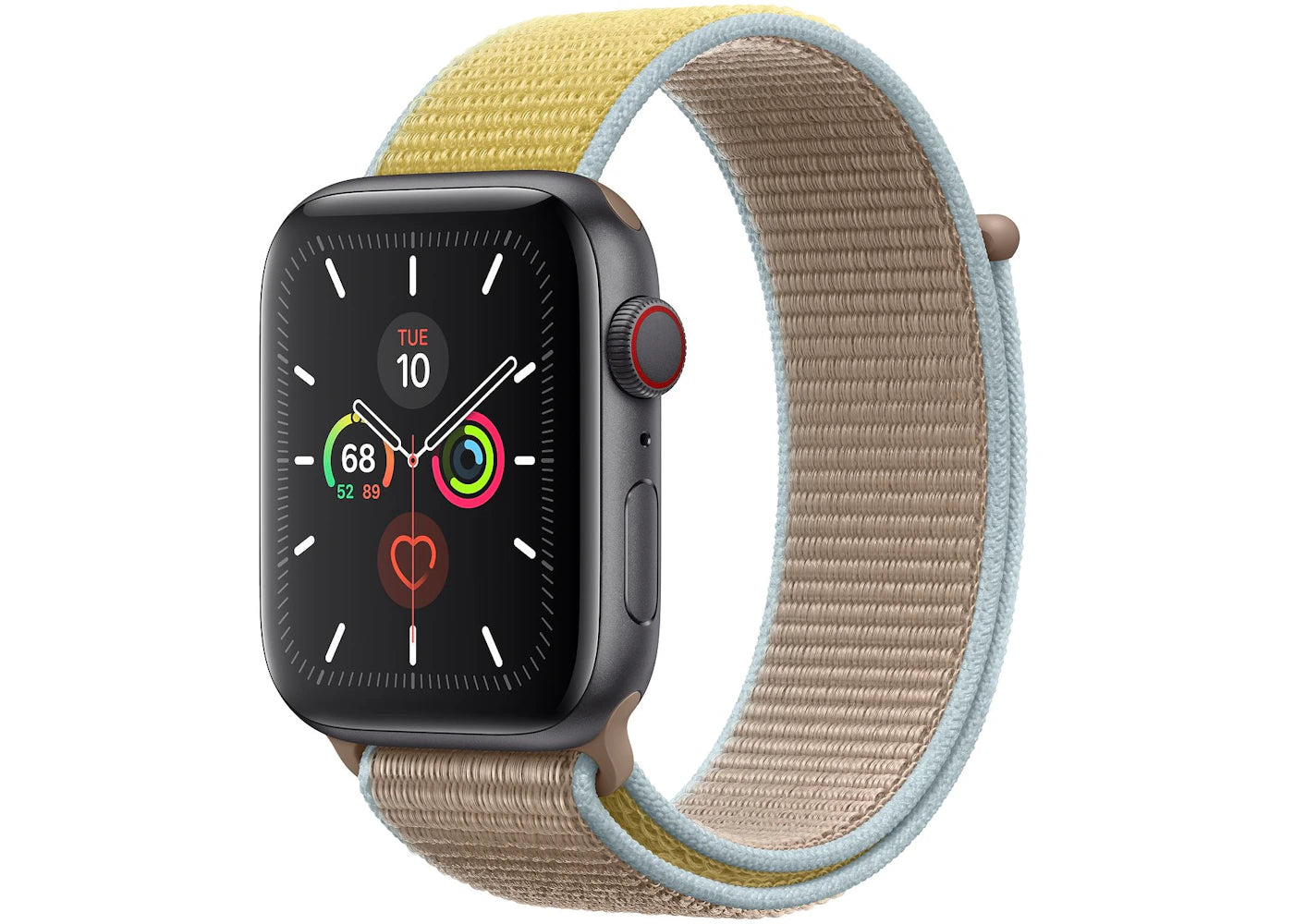 Apple Watch Series 5 GPS + Cellular 44mm Space Gray Aluminum with Camel Sport Loop A2095