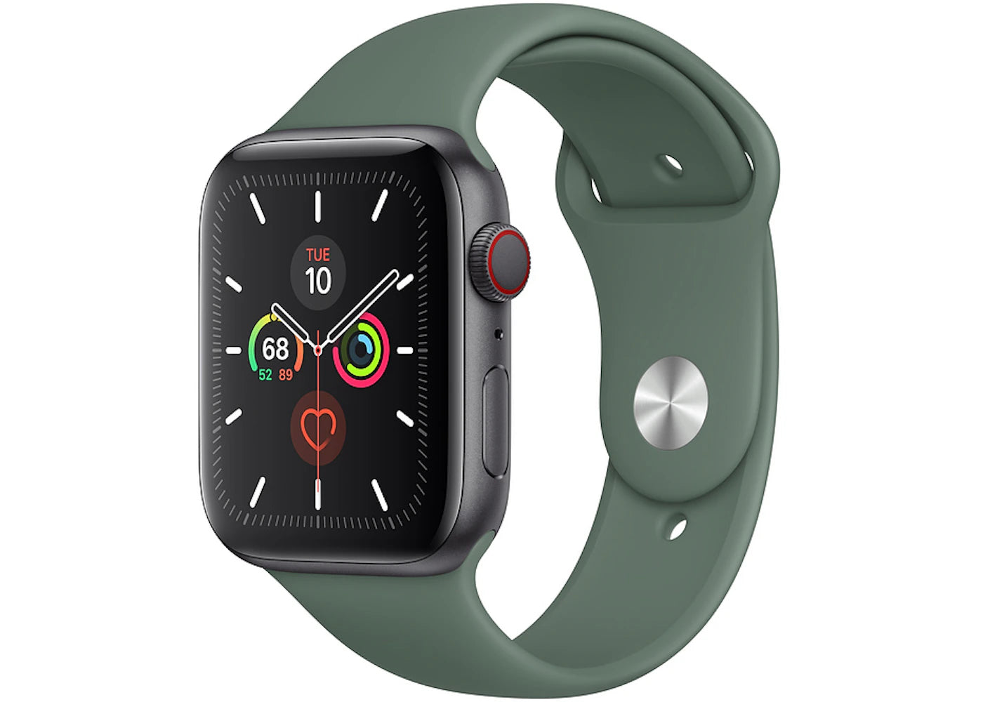 Apple Watch Series 5 GPS + Cellular 44mm Space Gray Aluminum with Pine Green Sport A2095
