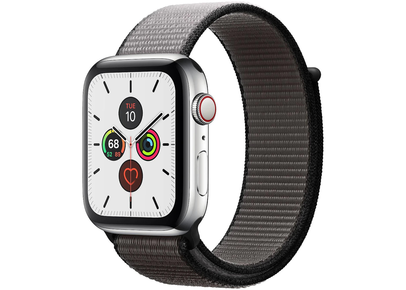 Apple Watch Series 5 GPS + Cellular 44mm Stainless Steel with Anchor Gray Sport Loop A2095