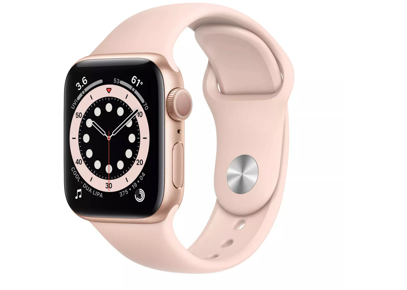 Apple Watch Series 6 GPS 40mm Gold Aluminum with Pink Sand Sport Band A2291