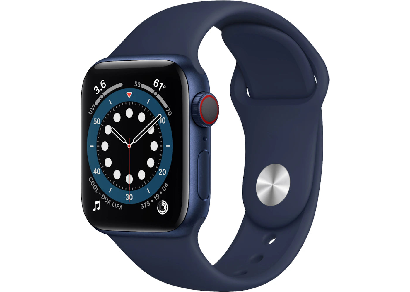 Apple Watch Series 6 GPS + Cellular 40mm Blue Aluminum with Deep Navy Sport Band A2293