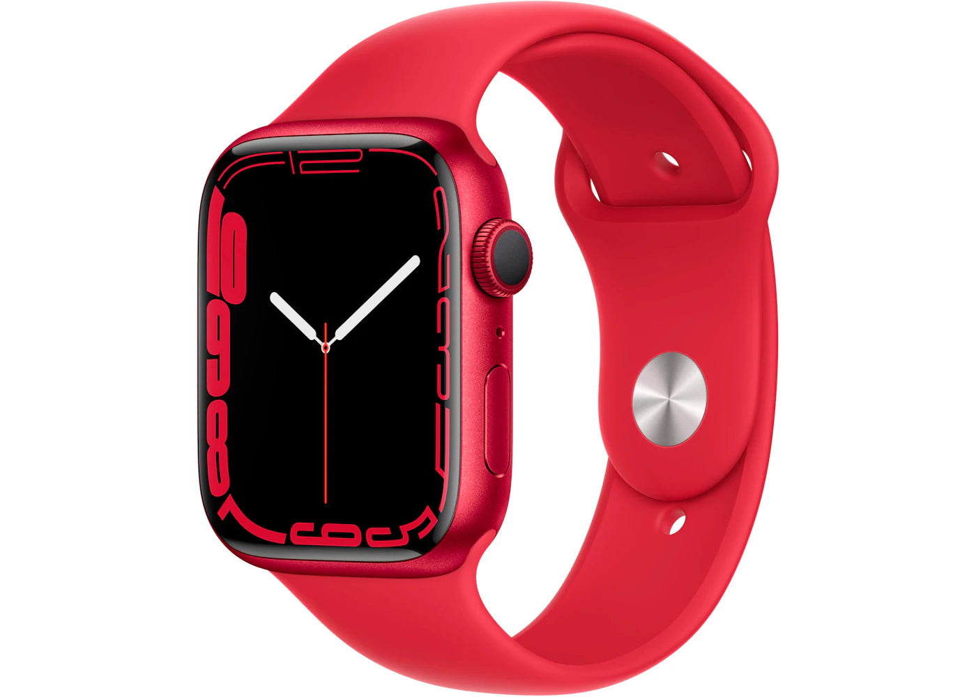 Apple Watch Series 7 GPS 41mm (PRODUCT)Red Aluminum with (PRODUCT)Red Sport Band MKN23LL/A