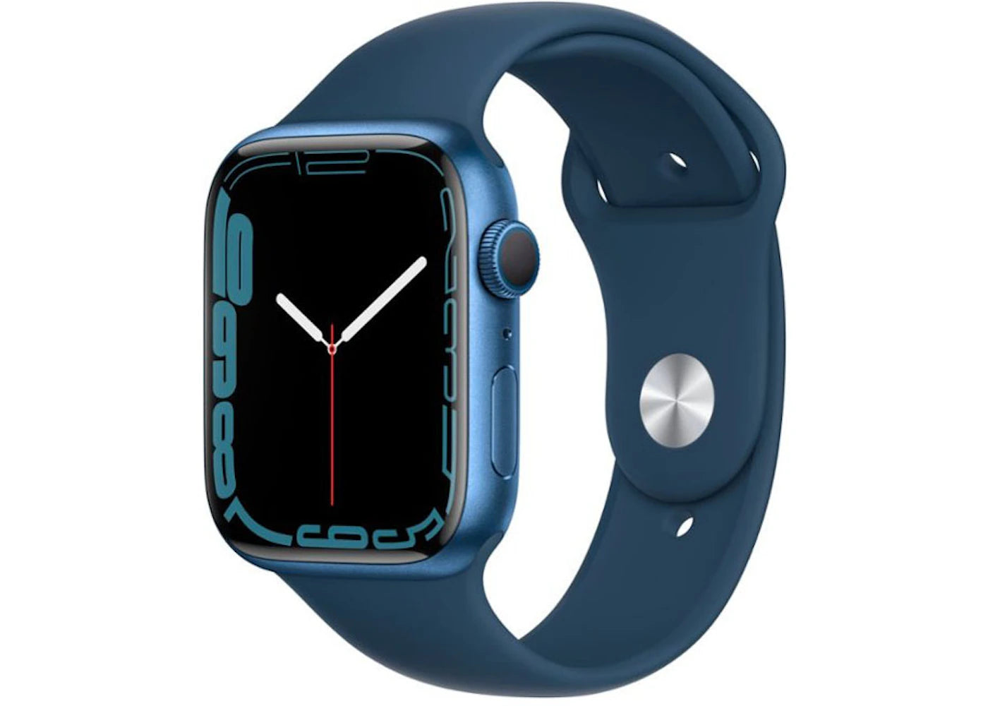 Apple Watch Series 7 GPS 44mm Blue Aluminum with Abyss Blue Sport Band MKN83LL/A