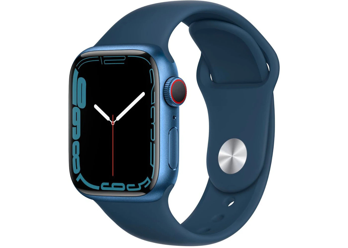Apple Watch Series 7 GPS + Cellular 41mm Blue Aluminum with Abyss Blue Sport Band MKHC3LL/A