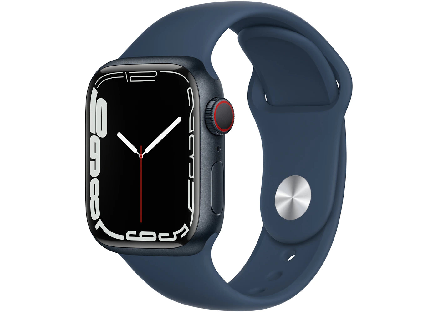 Apple Watch Series 7 GPS + Cellular 41mm Midnight Aluminum with Abyss Blue Sport Band A2475