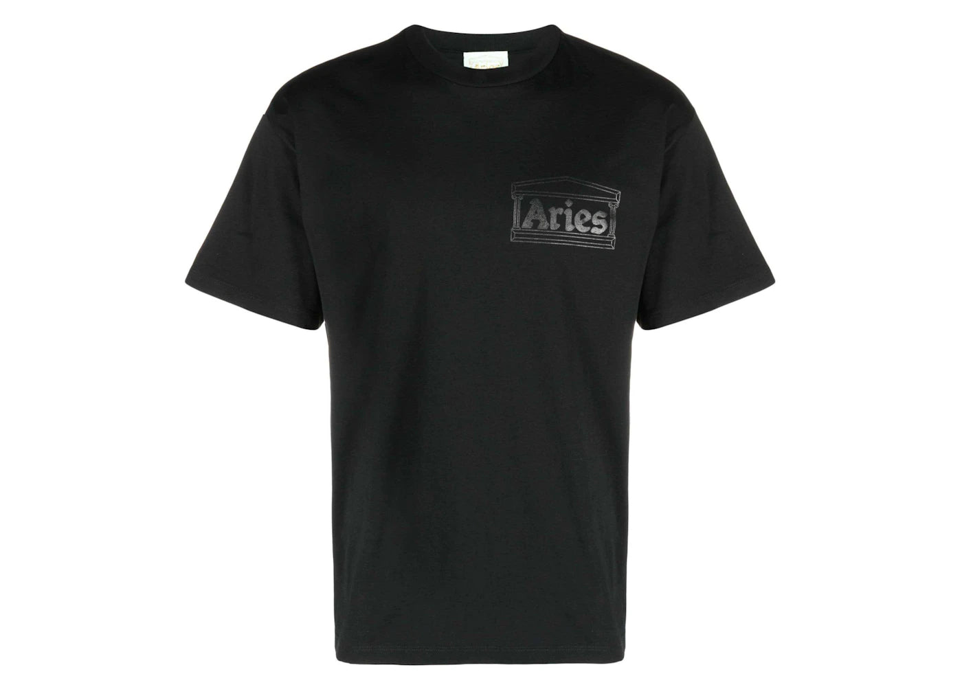 Aries Logo Print T-shirt Black