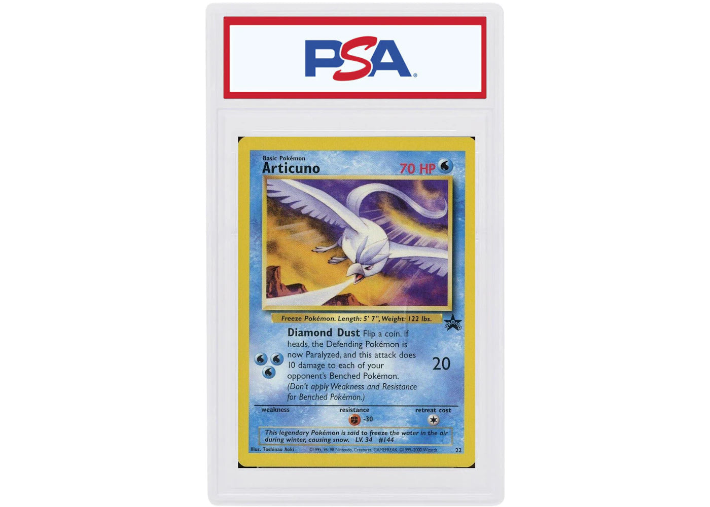 Articuno 2000 Pokemon TCG Promo Black Star #22 (PSA or BGS Graded)