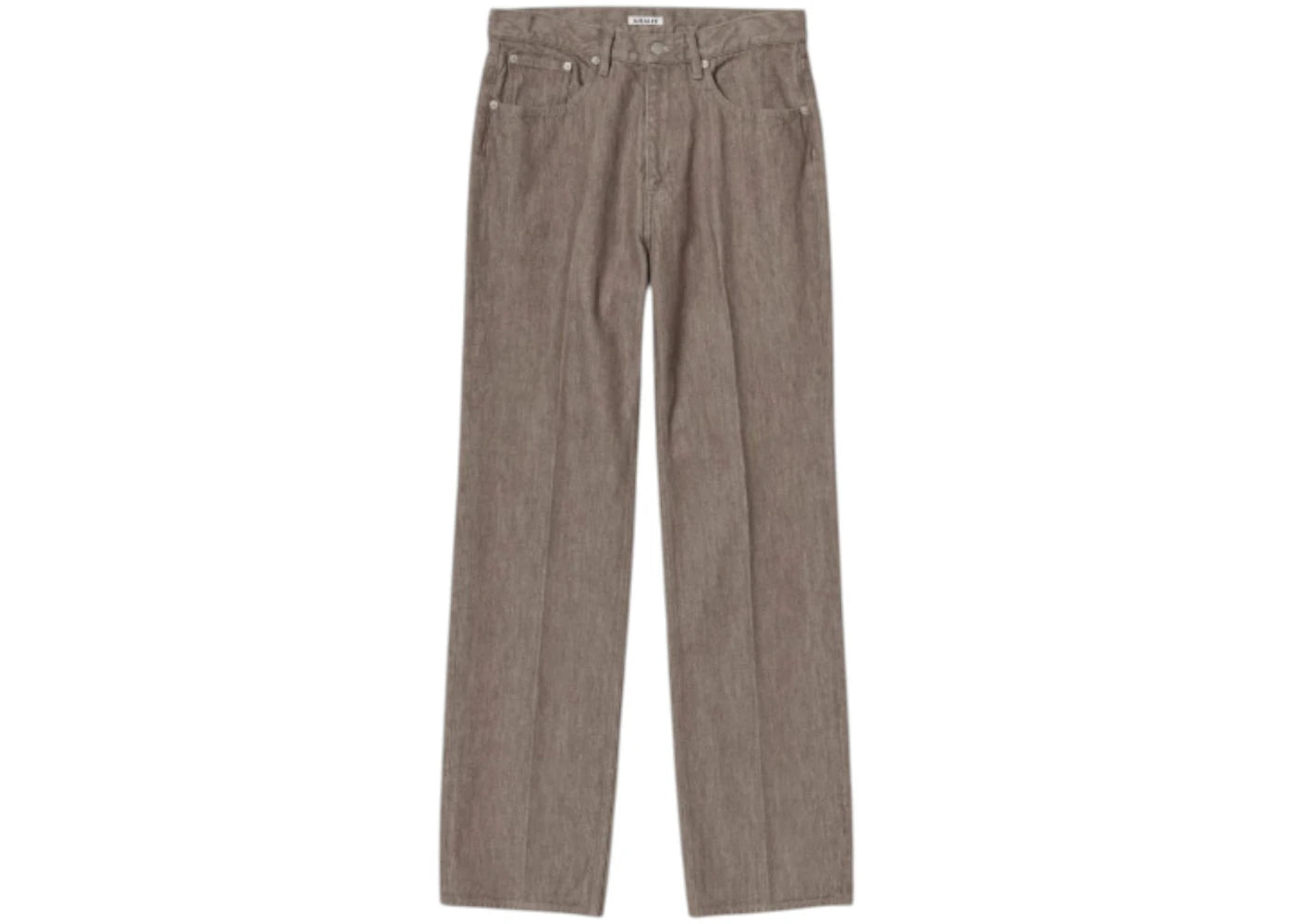Auralee Hard Twist Brown Denim 5P Pants Mocha Brown