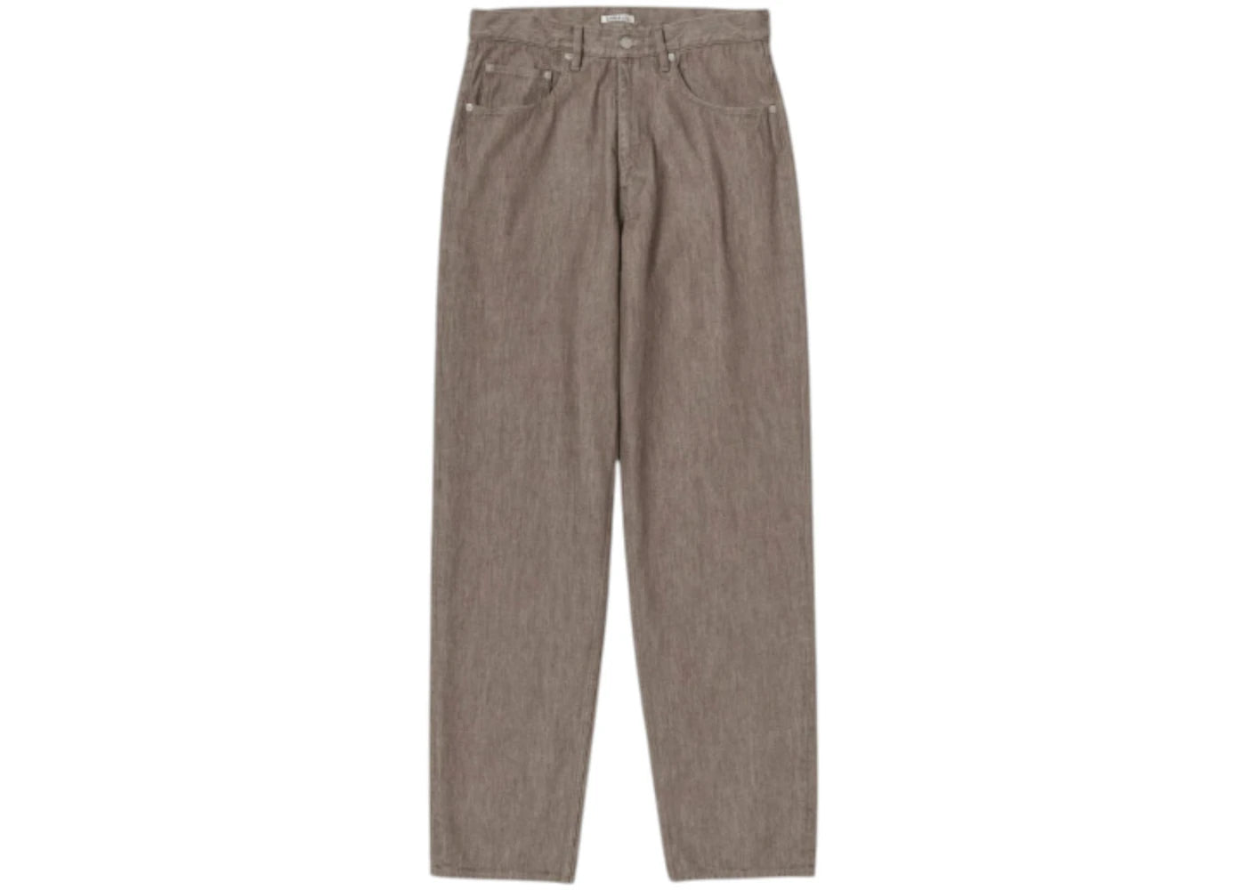 Auralee Hard Twist Denim Wide Pants Mocha Brown