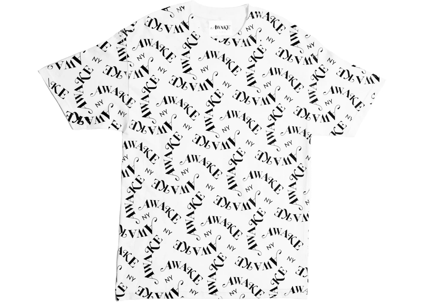Awake All Over Logo Print Tee White