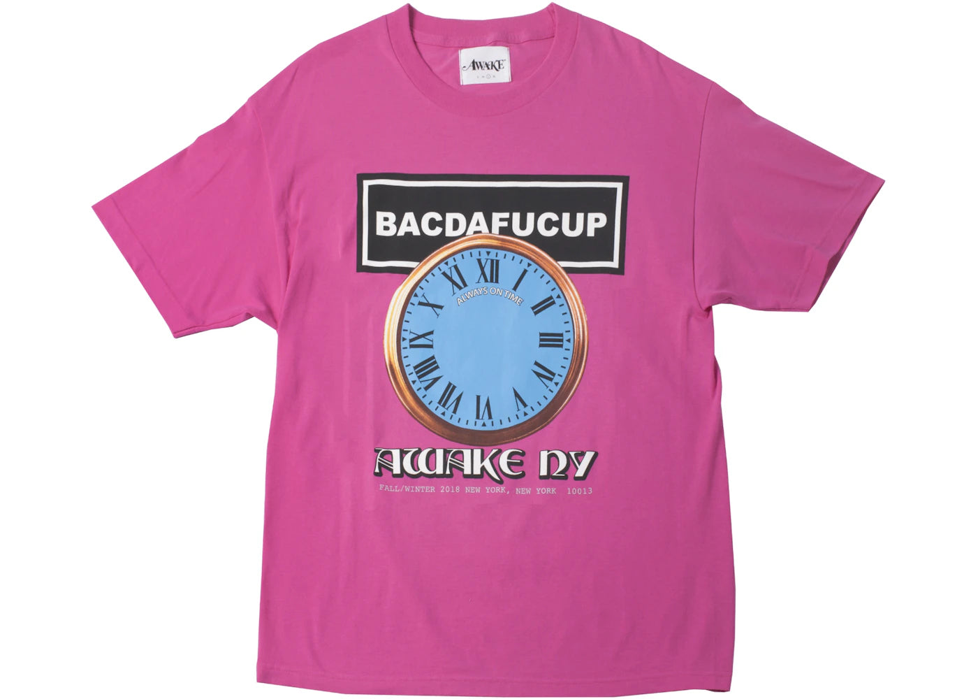 Awake BACDAFUCUP Tee Magenta