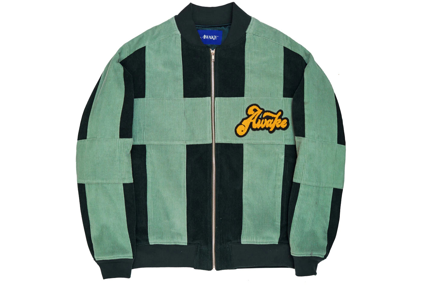 Awake Chenille Patch Corduroy Logo Jacket Green