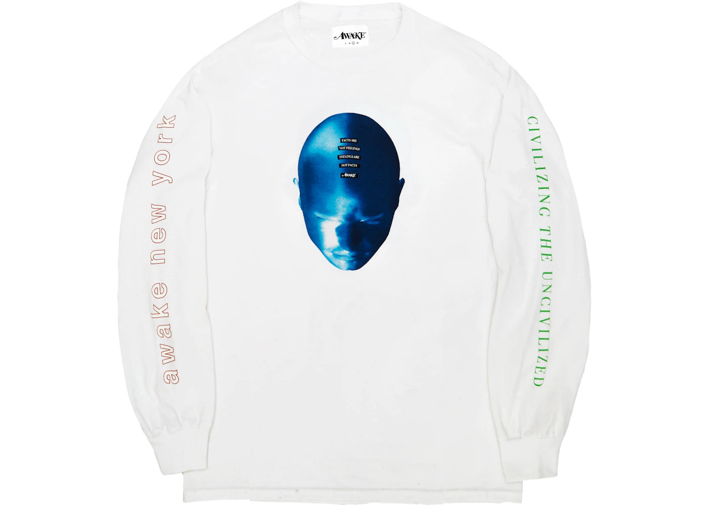Awake Civilized Long Sleeve Tee White
