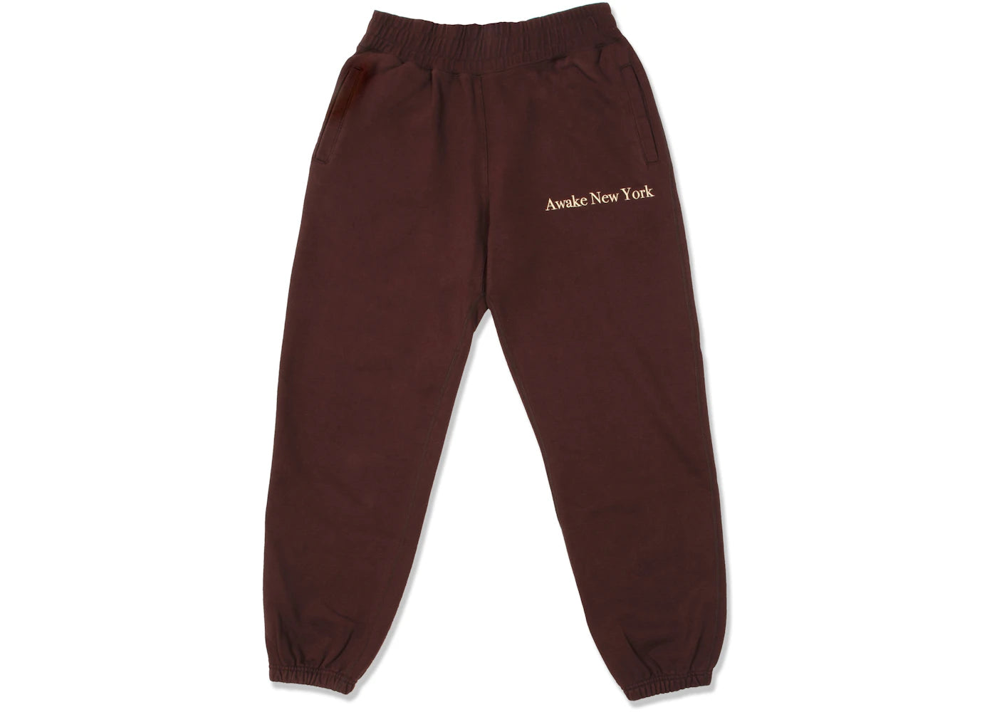 Awake Classic Outline Logo Paneled Embroidered Sweatpant Brown
