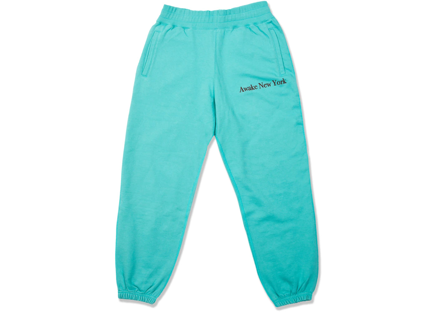 Awake Classic Outline Logo Paneled Embroidered Sweatpant Teal