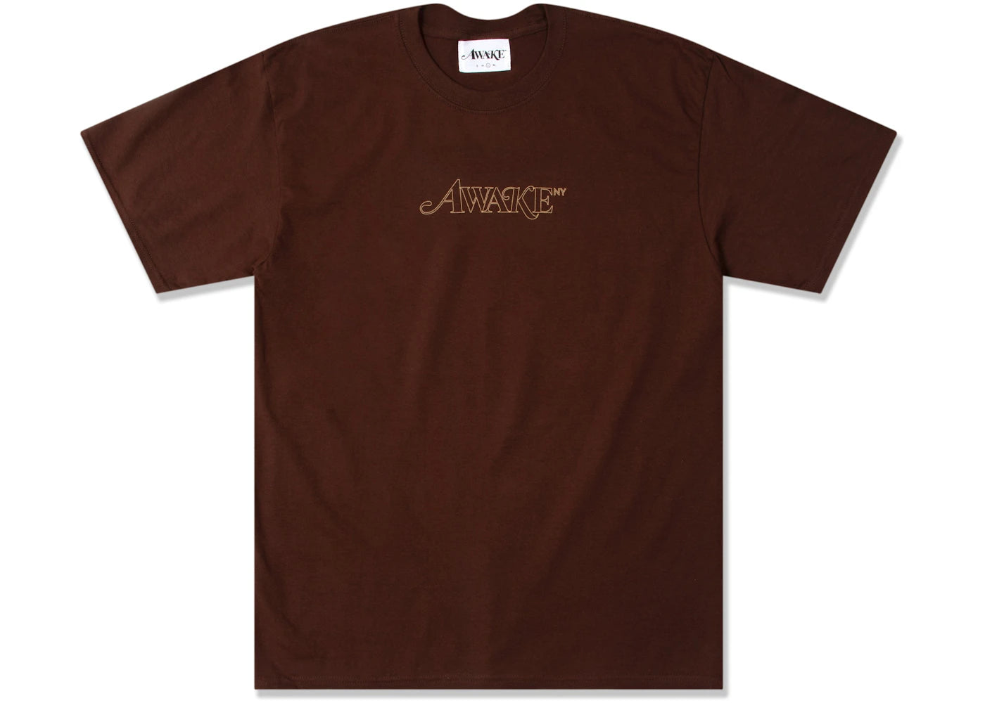 Awake Classic Outline Logo T-shirt Brown
