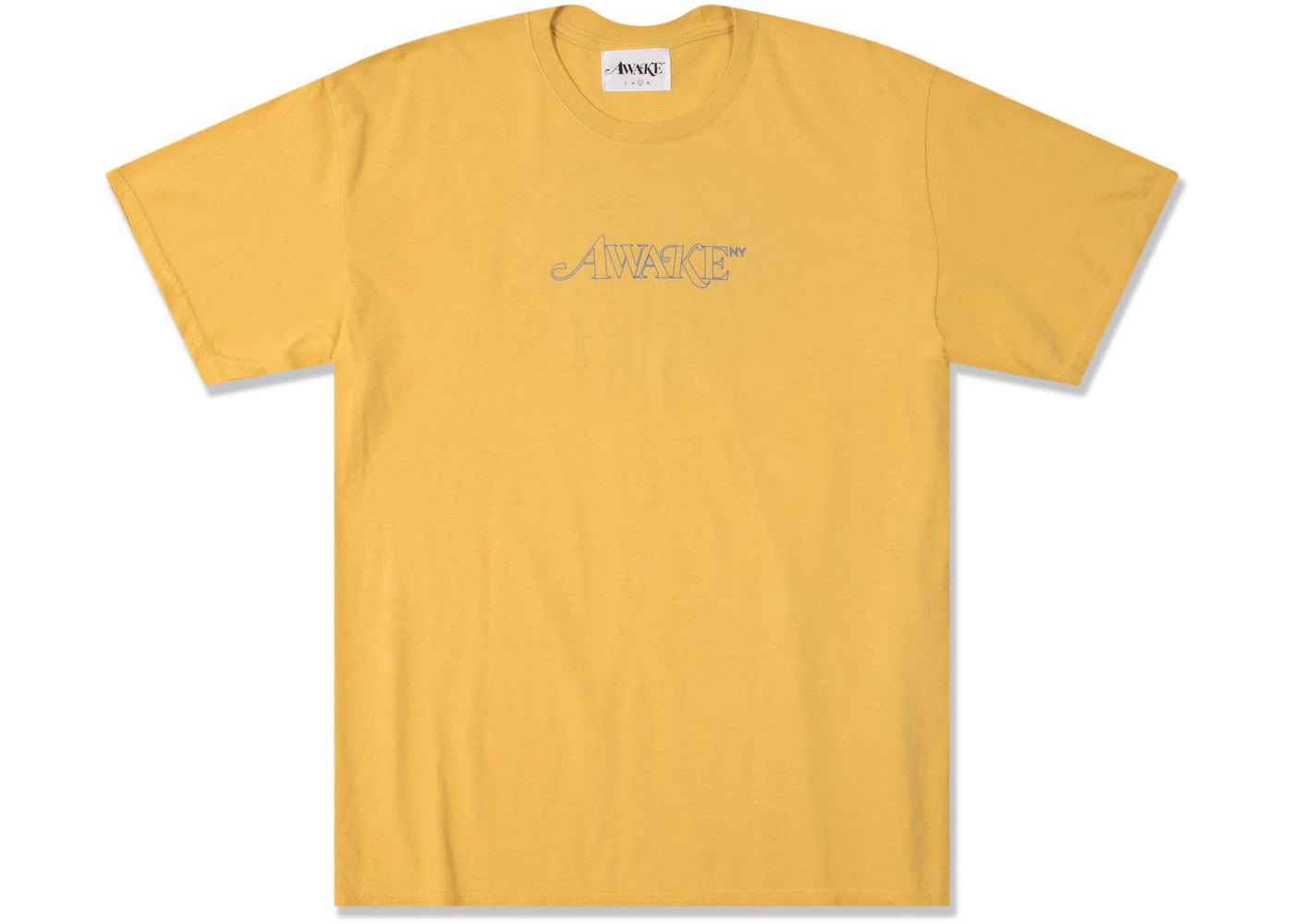 Awake Classic Outline Logo T-shirt Mustard