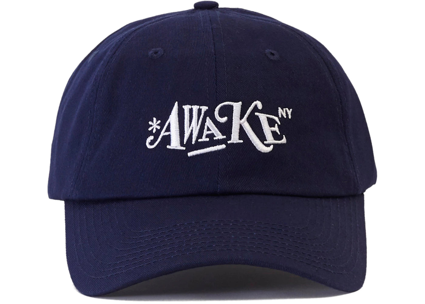 Awake Distorted Logo Dad Cap Navy