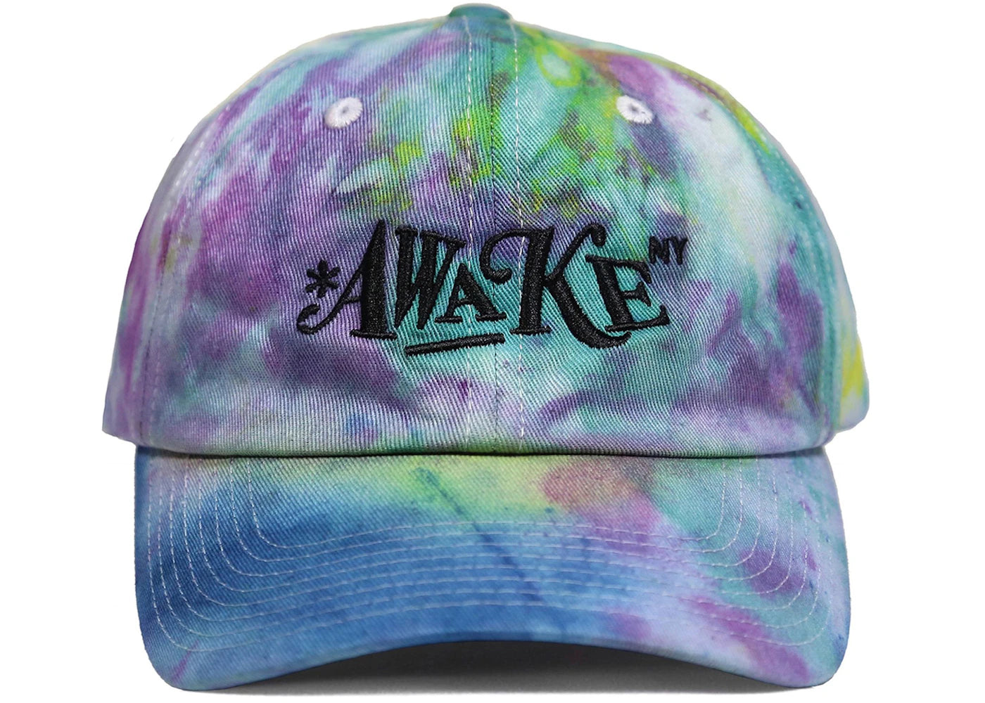 Awake Distorted Logo Dad Cap Tie Dye