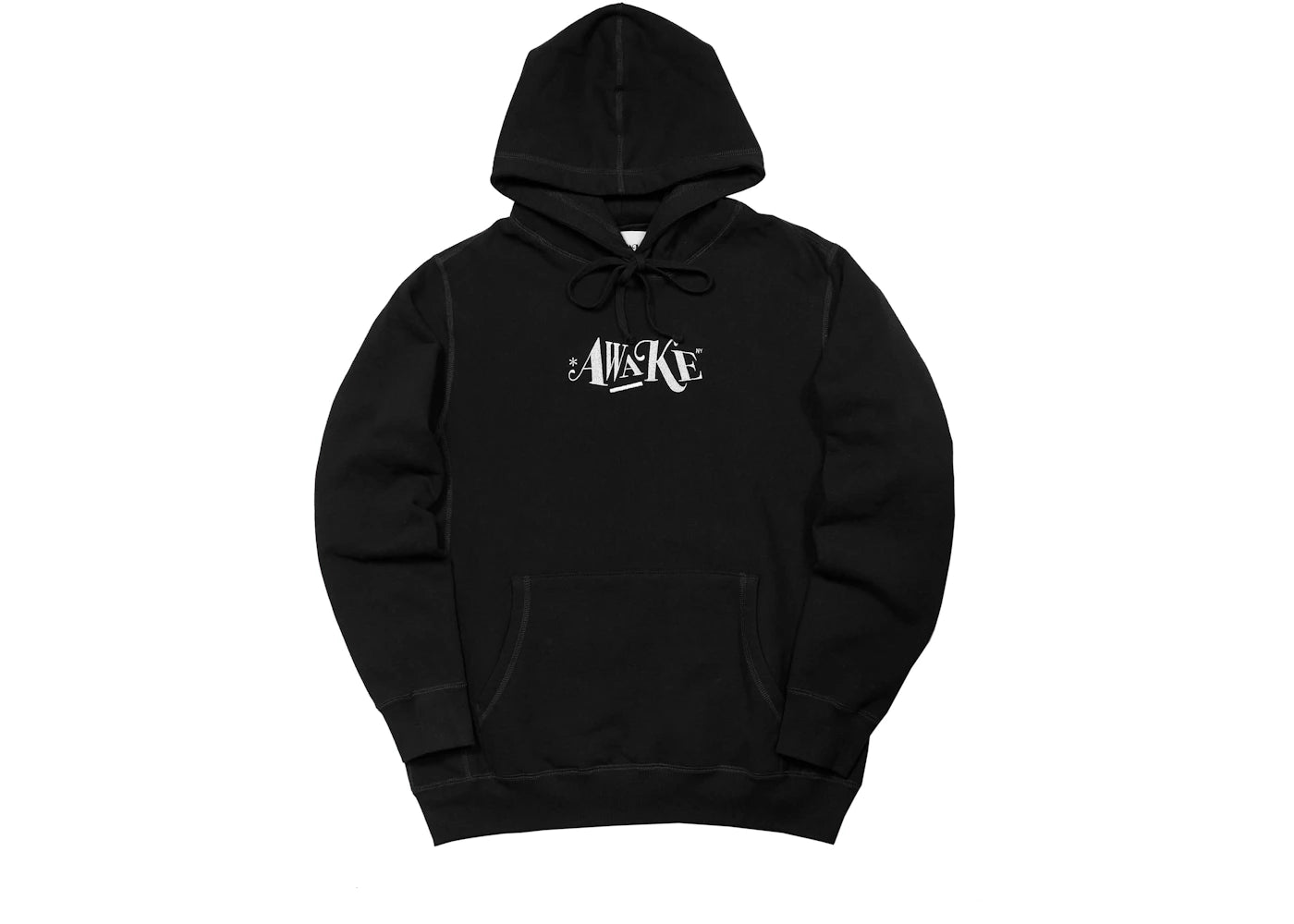 Awake Distorted Logo Hoodie Black