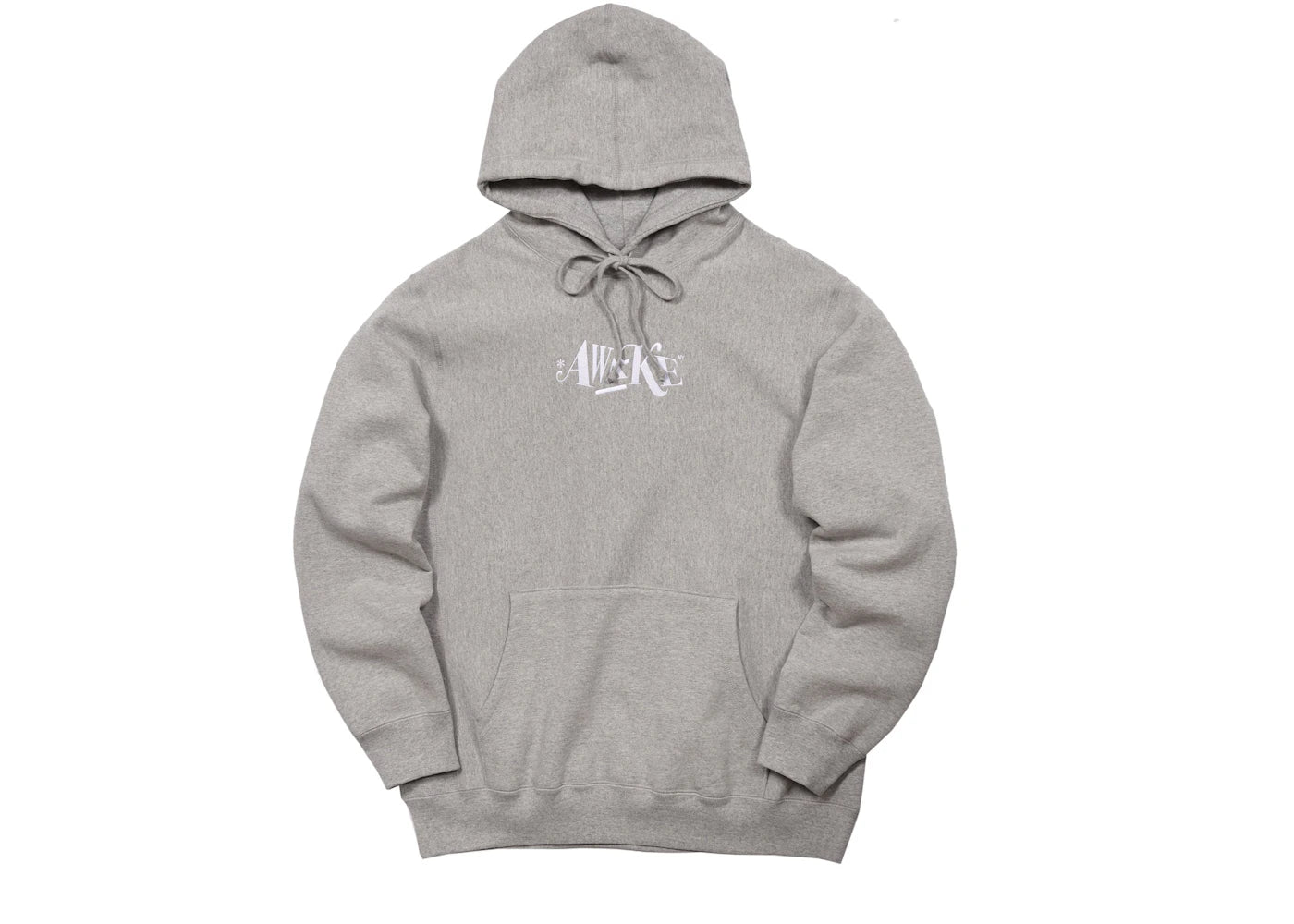Awake Distorted Logo Hoodie Heather Grey