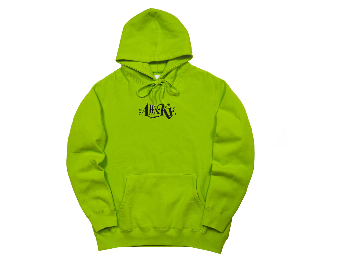 Awake Distorted Logo Hoodie Lime Green