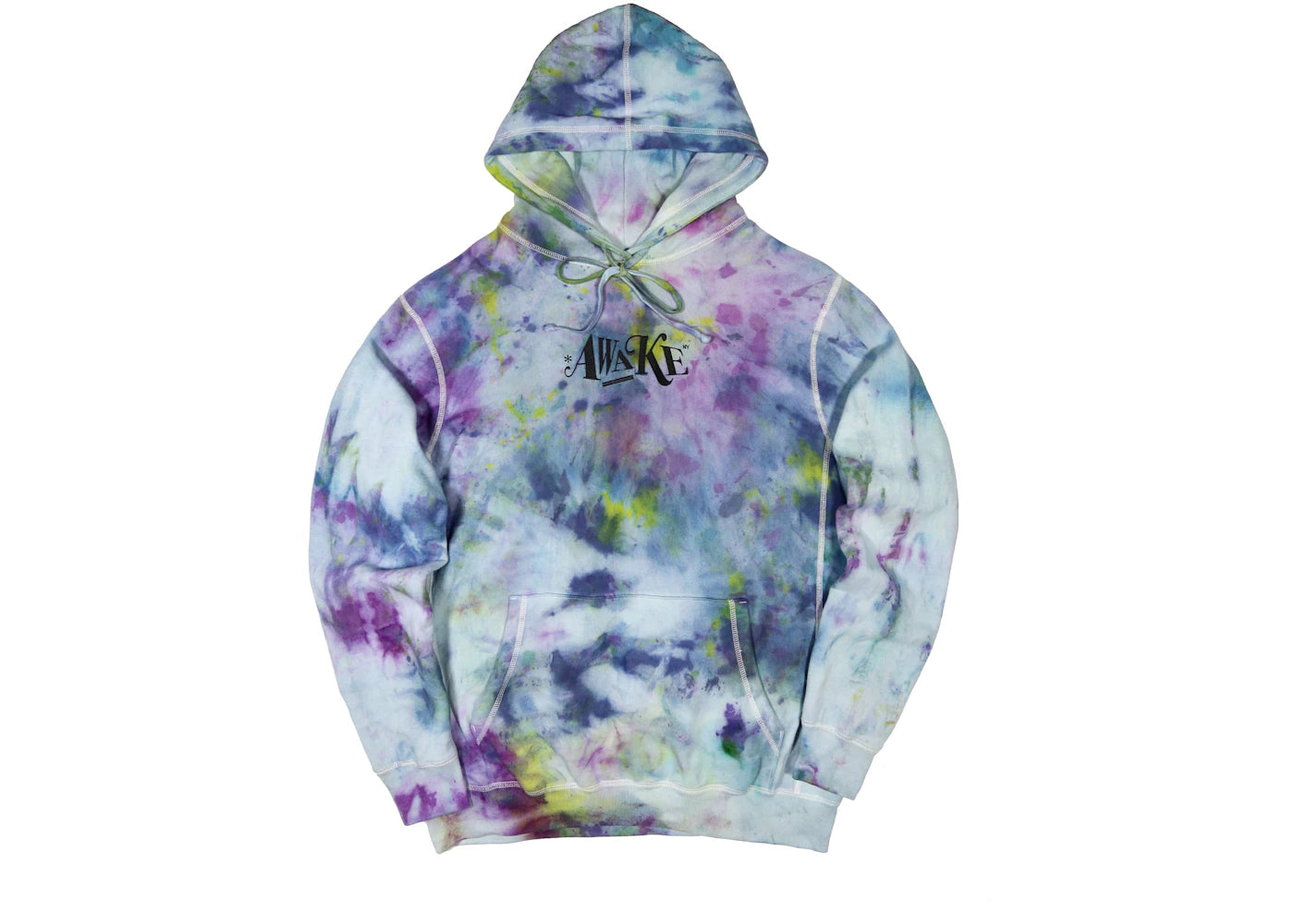 Awake Distorted Logo Hoodie Tie Dye