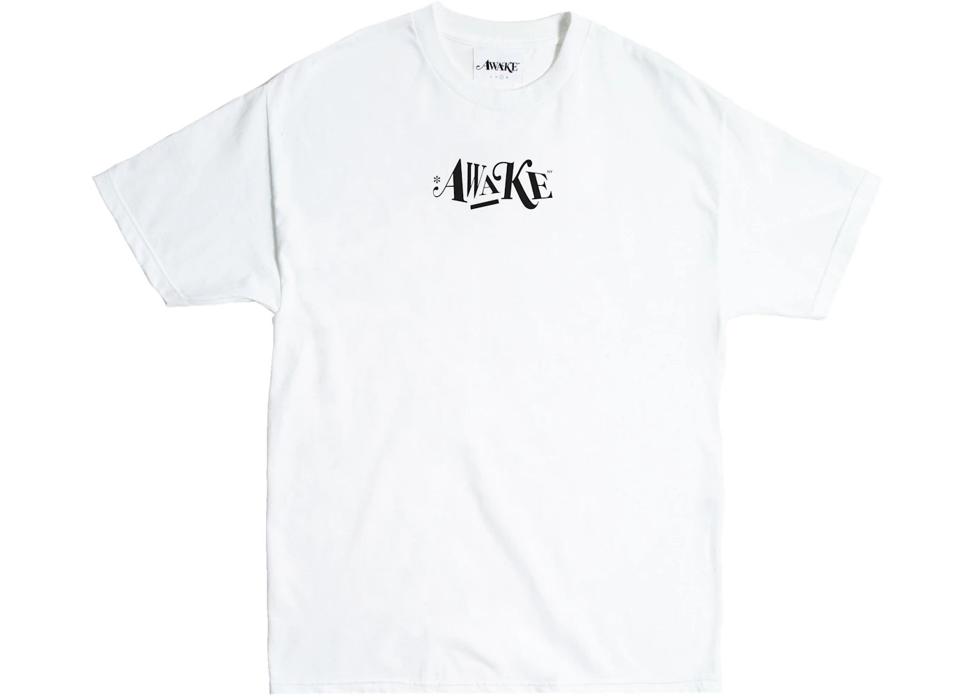Awake Distorted Logo Tee White