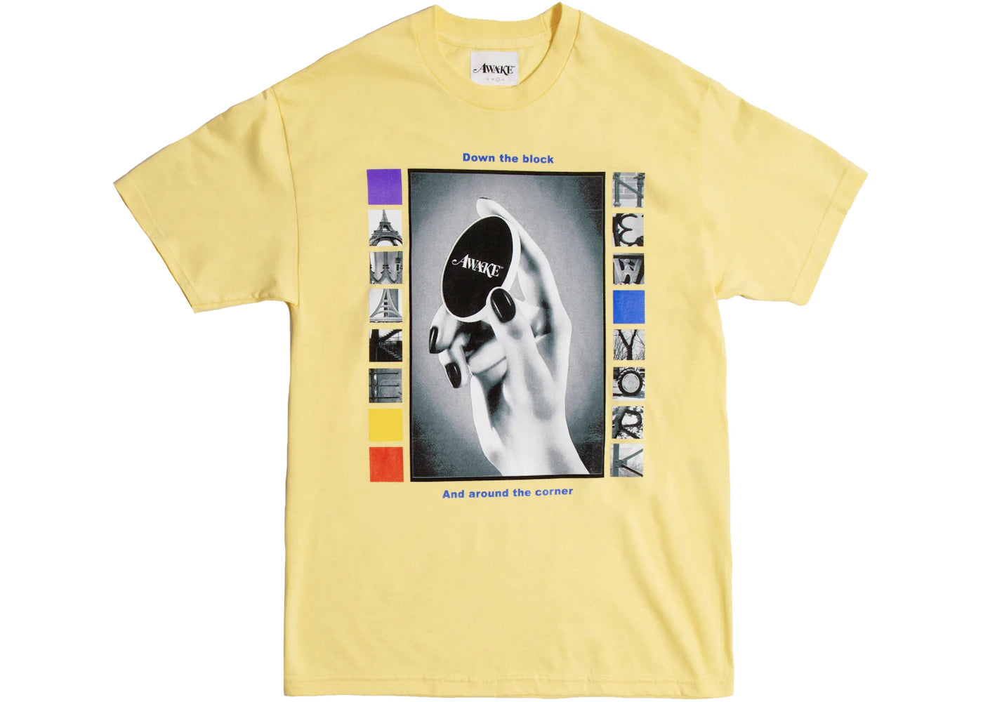 Awake Down The Block Tee Light Yellow