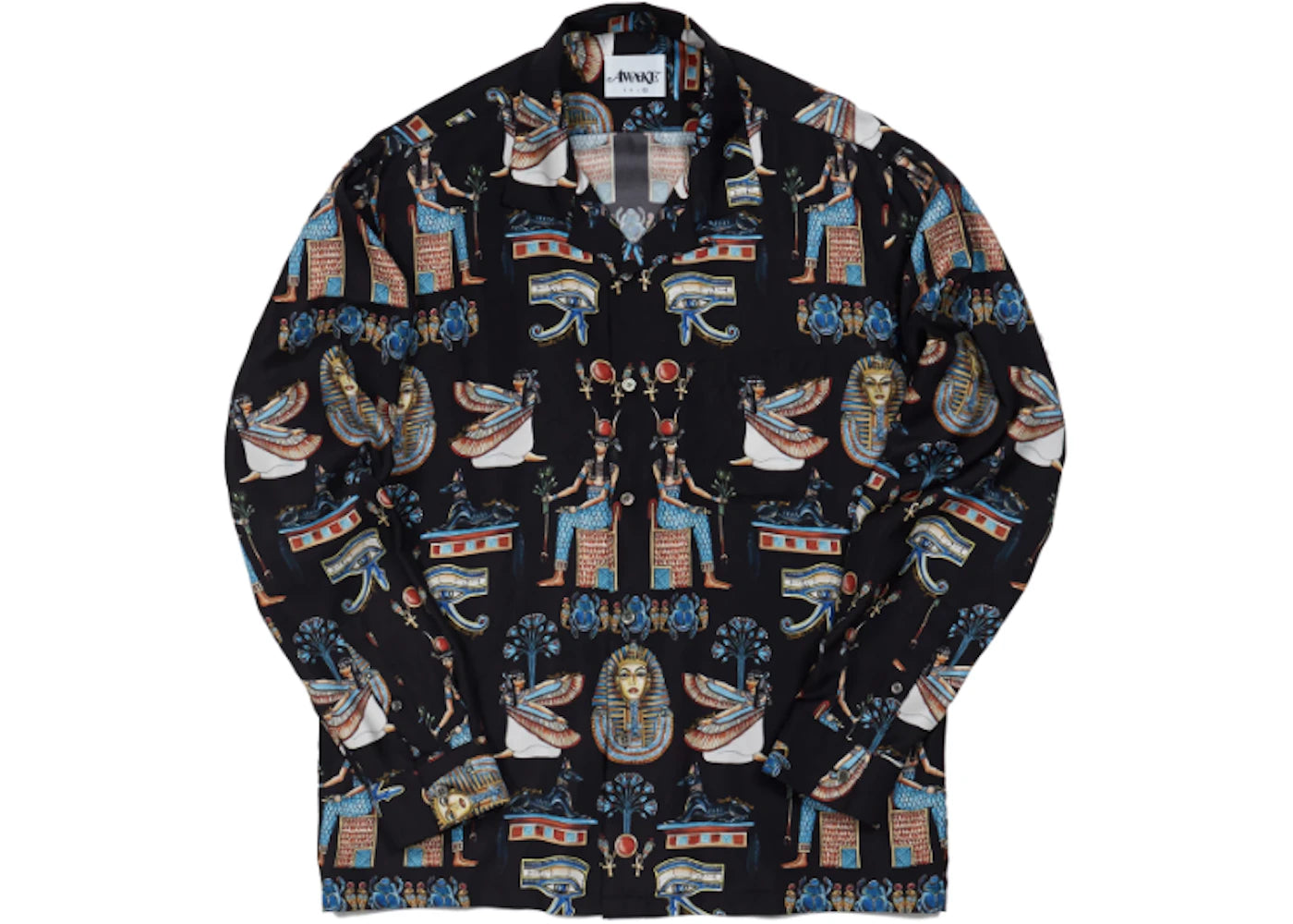Awake Egyptian Button Down Shirt Black