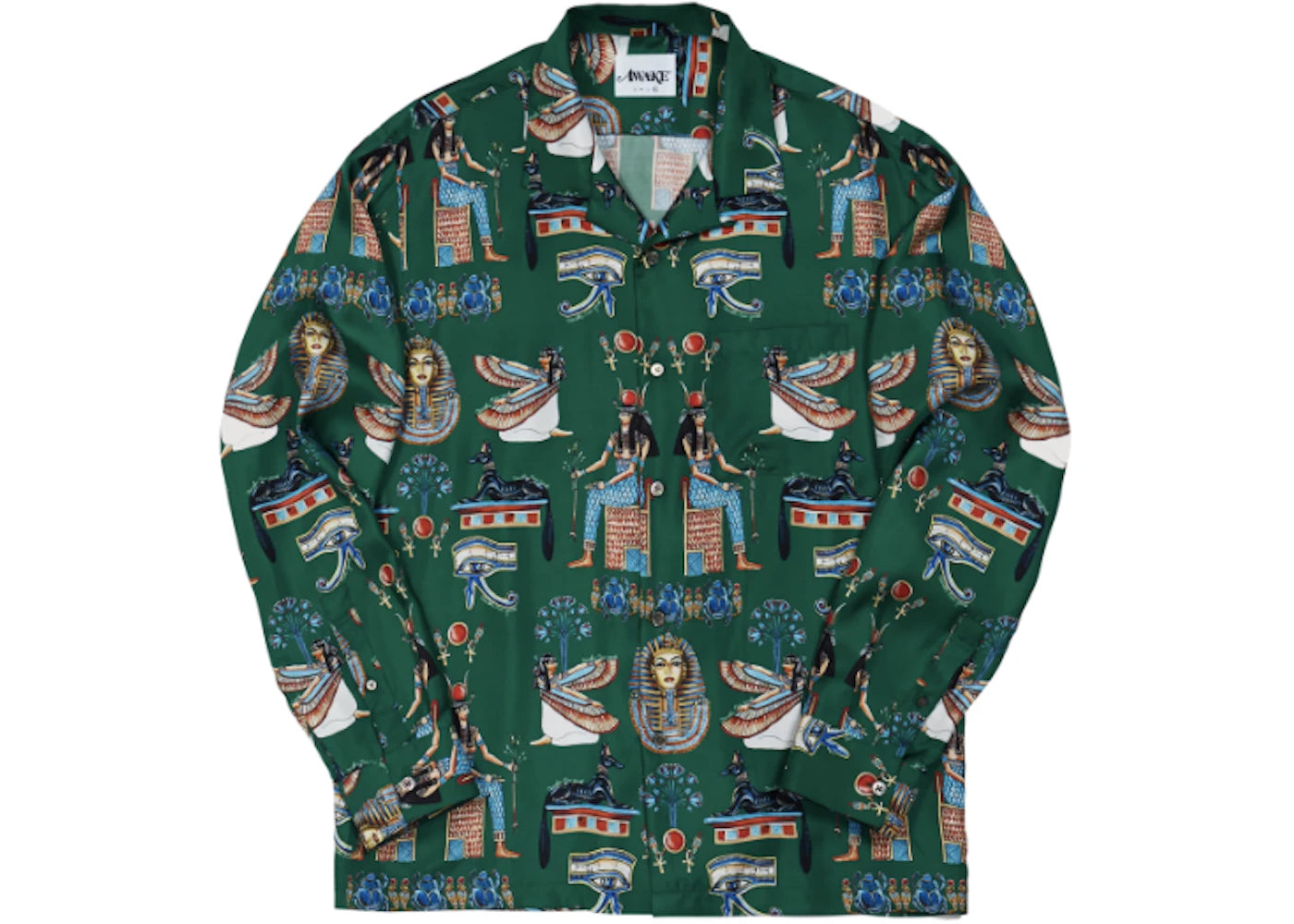 Awake Egyptian Button Down Shirt Green
