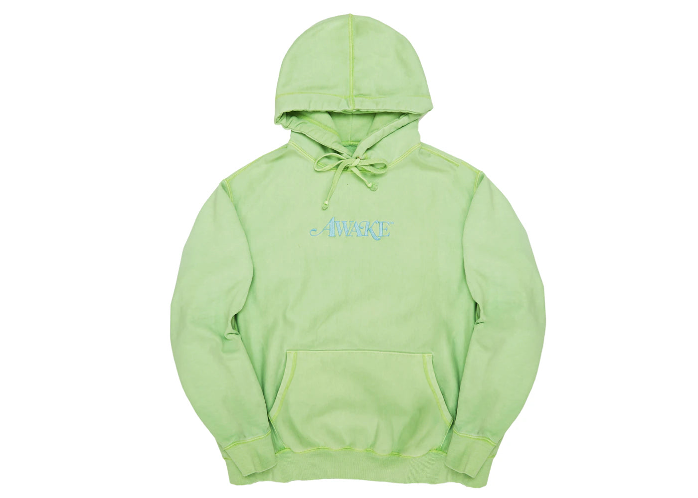 Awake Embroidered Logo Hoodie Light Green