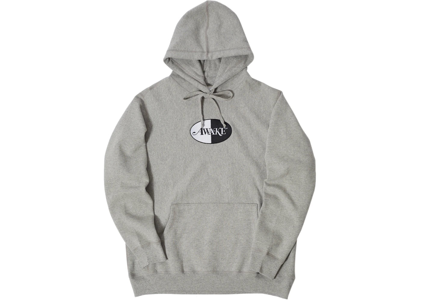 Awake Embroidered Split Logo Patch Hoodie Heather Grey
