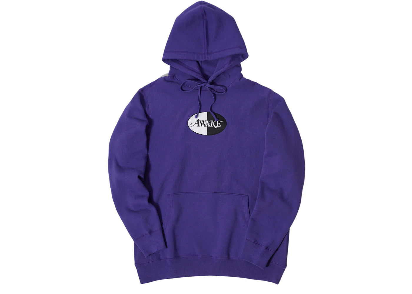 Awake Embroidered Split Logo Patch Hoodie Purple